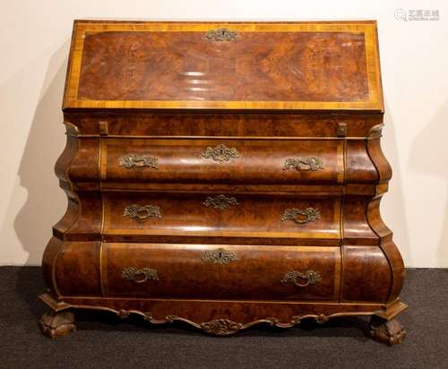 Antique Dutch walnut desk 19th century