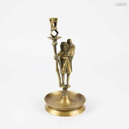 Gothic bronze candlestick