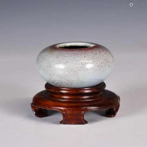 A Flamed Glazed Water Pot w/Stand Republican Peiod