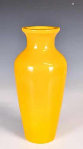 A Chinese Mustard Glass Vase Republican Period