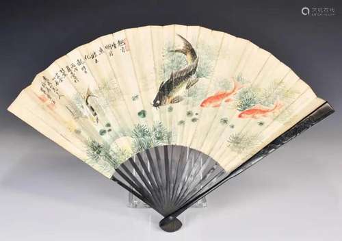 Gong Panshi & Pan Linggao Folding Fan