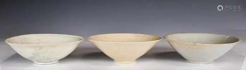 A Group of Three Incised Bowls, Song