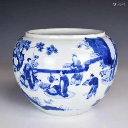 A Blue and White Washer Qing