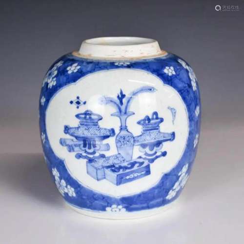 A Blue and White Jar, Qing