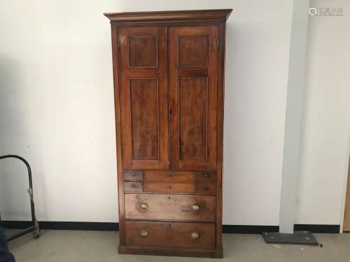 A Victorian mahogany housekeepers cabinet, AF, with fitted i...