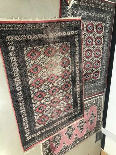 Three 20th century Middle Eastern woollen carpets, AF, large...