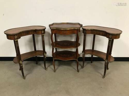 A pair of 20th century French reproduction Louis XV style si...