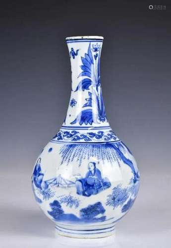 A Blue and White Porcelian Vase, 16-17thC