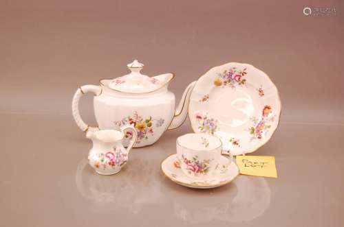 A Royal Crown Derby porcelain Derby Posies pattern tea set, ...