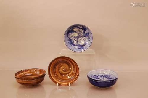 Six earthenware bowls by Savitorppa of Finland, all 16cm dia...
