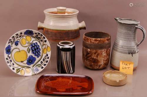 A large collection of ceramics and studio pottery, to includ...
