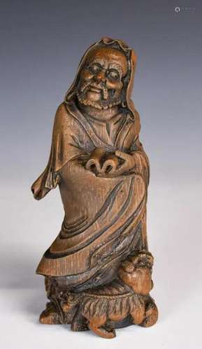 A Bamboo Carved Dharma Qing