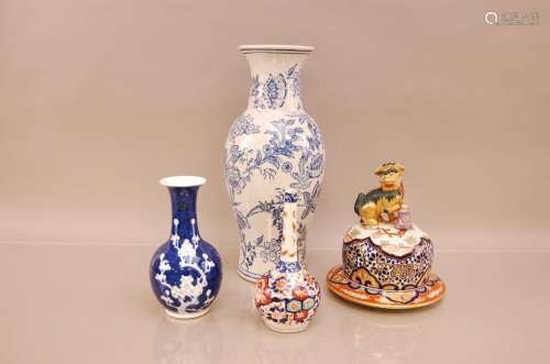 A group of four early 20th century Chinese ceramic items, in...