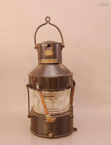 An early 20th century nautical lamp, 42cm high, by W.T. Geor...