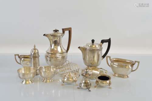 A collection of silver plated items, including a Mappin and ...