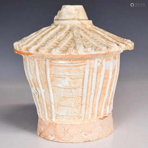 A 'Barn' Pottery Jar with Cover