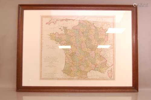 Map of France divided into Metropolitan circles, W. Faden, 1...