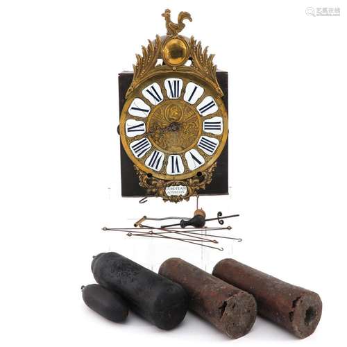 A French Comtoise Clock Signed Guietand Amacon