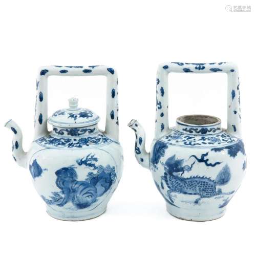 A LOT OF 2 MING PERIOD WATER KETTLES