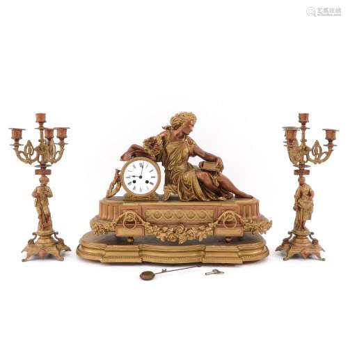 A Three Piece Clock Set