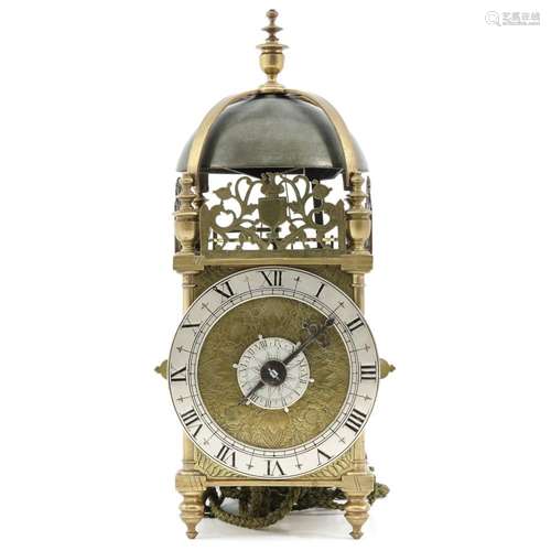 An English Lantern Clock Signed Peter Closon