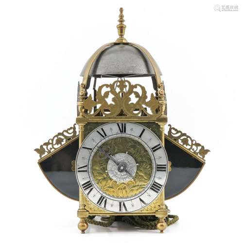 An English Lantern Clock Signed Thomas Knifton Circa