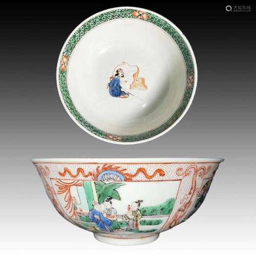 CHINESE FAMILLE VERTE BOWL, KANGXI PERIOD