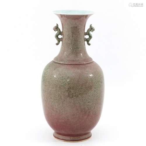 A PEACH BLOOM GLAZE VASE