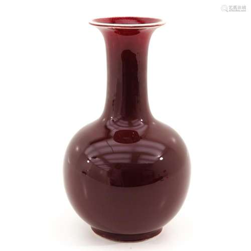 A SANG DE BOEUF DECOR VASE