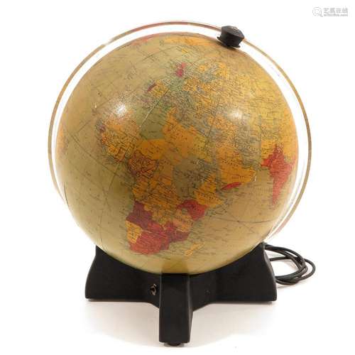 A Phillips Illuminated Terrestrial Globe Circa 1962