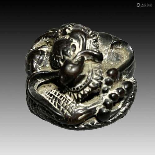 JAPANESE COIL DRAGON NETSUKE OF TOYOMASA SCHOOL, 19TH CENTUR...