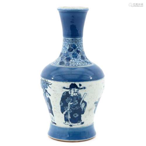 A BLUE AND WHITE VASE