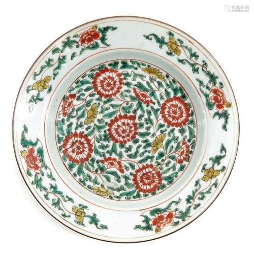 A POLYCHROME DECOR PLATE