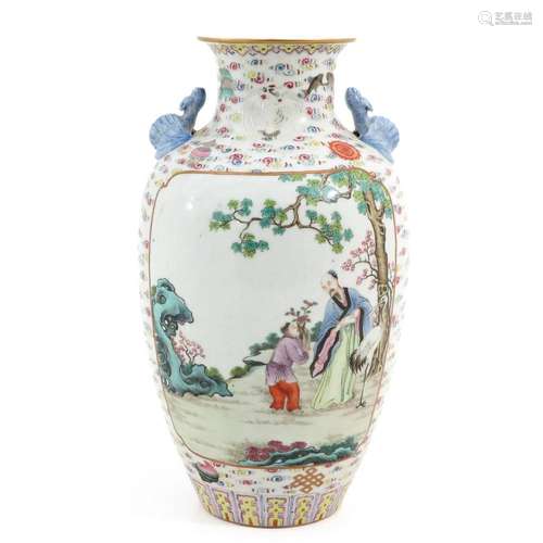 A FAMILLE ROSE VASE