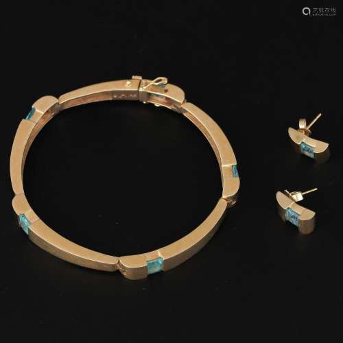 A 14KG Bracelet and Earrings