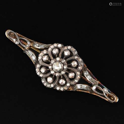 A 19th Century Rose Cut Diamond Brooch