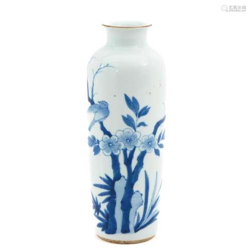 A BLUE AND WHITE ROLWAGEN VASE