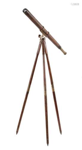 A VICTORIAN BRASS TWO-INCH REFRACTING TELESCOPE