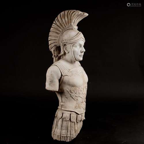 Large Roman soldier sculpture in ancient manner