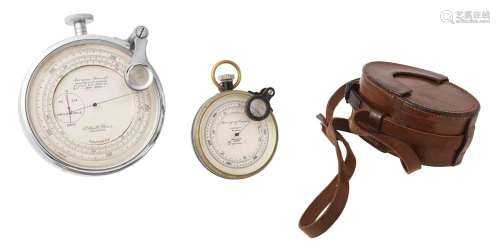TWO ANEROID SURVEYING BAROMETERS