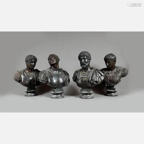 Four Roman emperorsâ busts