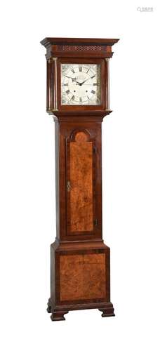 A FINE SCOTTISH GEORGE II MAHOGANY AND BURR ELM DOMESTIC REG...