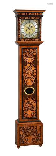 A WILLIAM III WALNUT AND FLORAL MARQUETRY EIGHT-DAY LONGCASE...