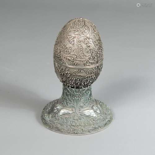 Russian silver egg