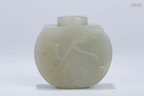 A Hetian Jade Snuff Bottle.