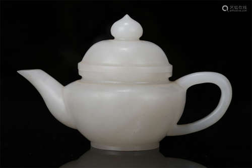 A Hetian Jade Teapot.