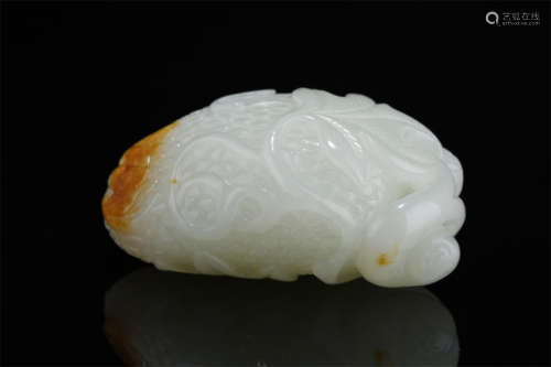 A Hetian Jade Happy Melon Carving Ornament.