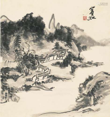 Huang Binhong (1865-1955)  Four Landscapes