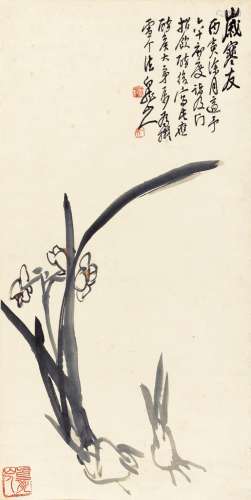 Wang Zhen (1866-1938)  A Friend in Cold Season, after Zhu Da...