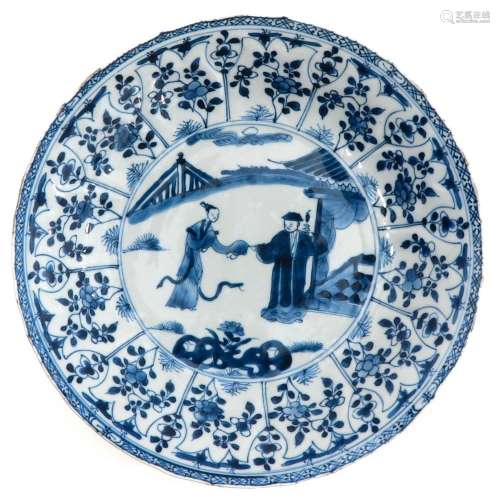 A Blue and White Plate